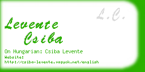 levente csiba business card